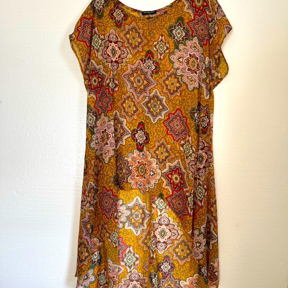 Cha Cha Vente women’s floral dress cover-up plus size 2X